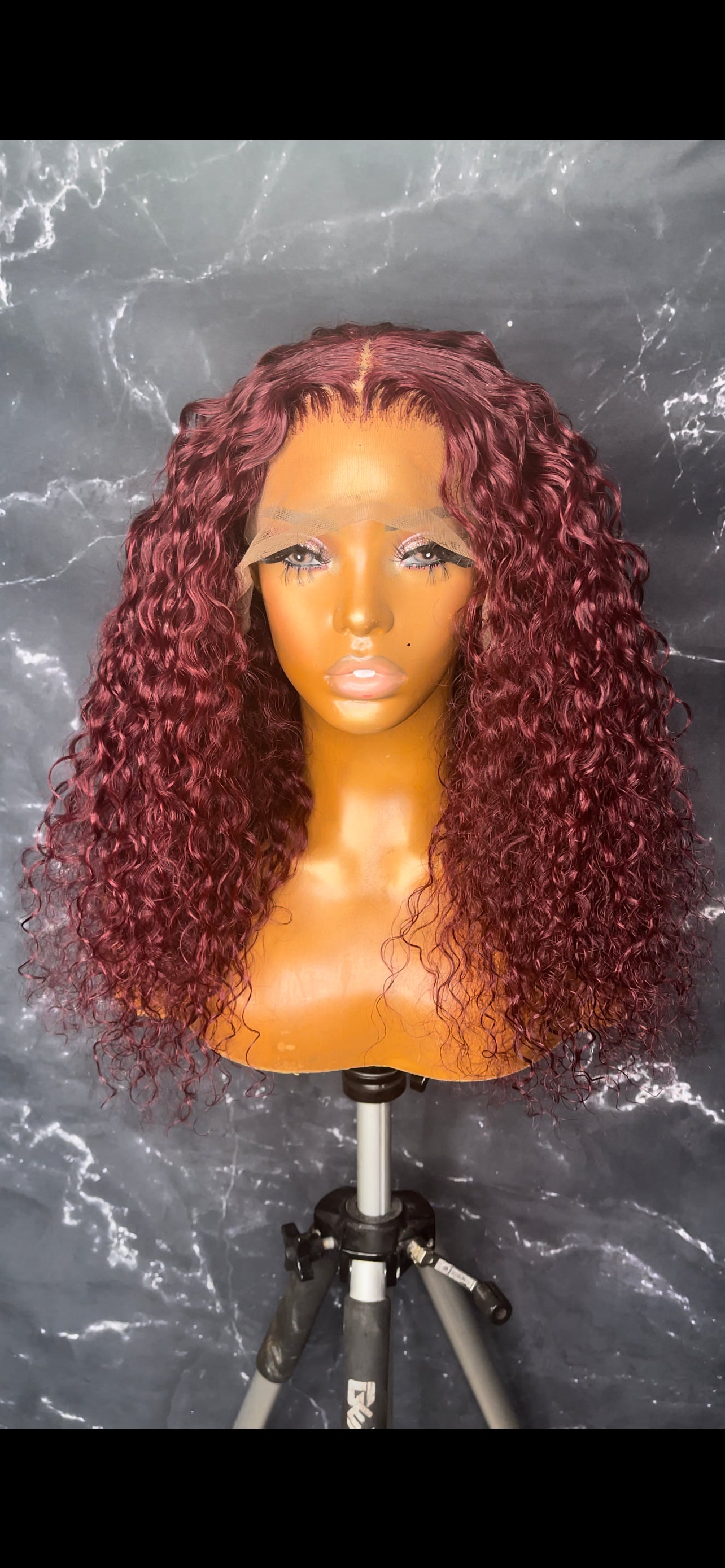 16" Red Lacefront Wig