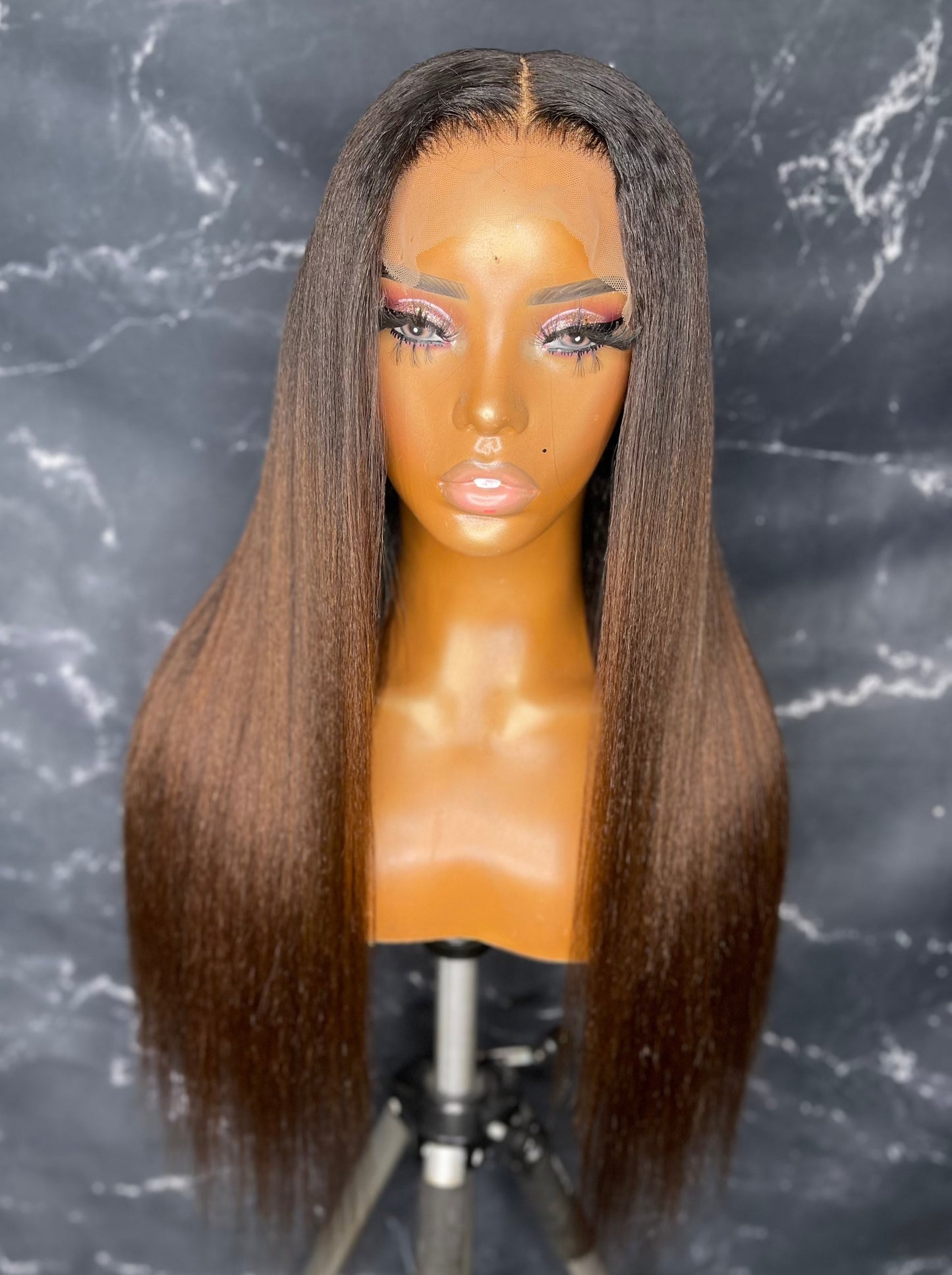20” Kinky Straight Ombre Wig