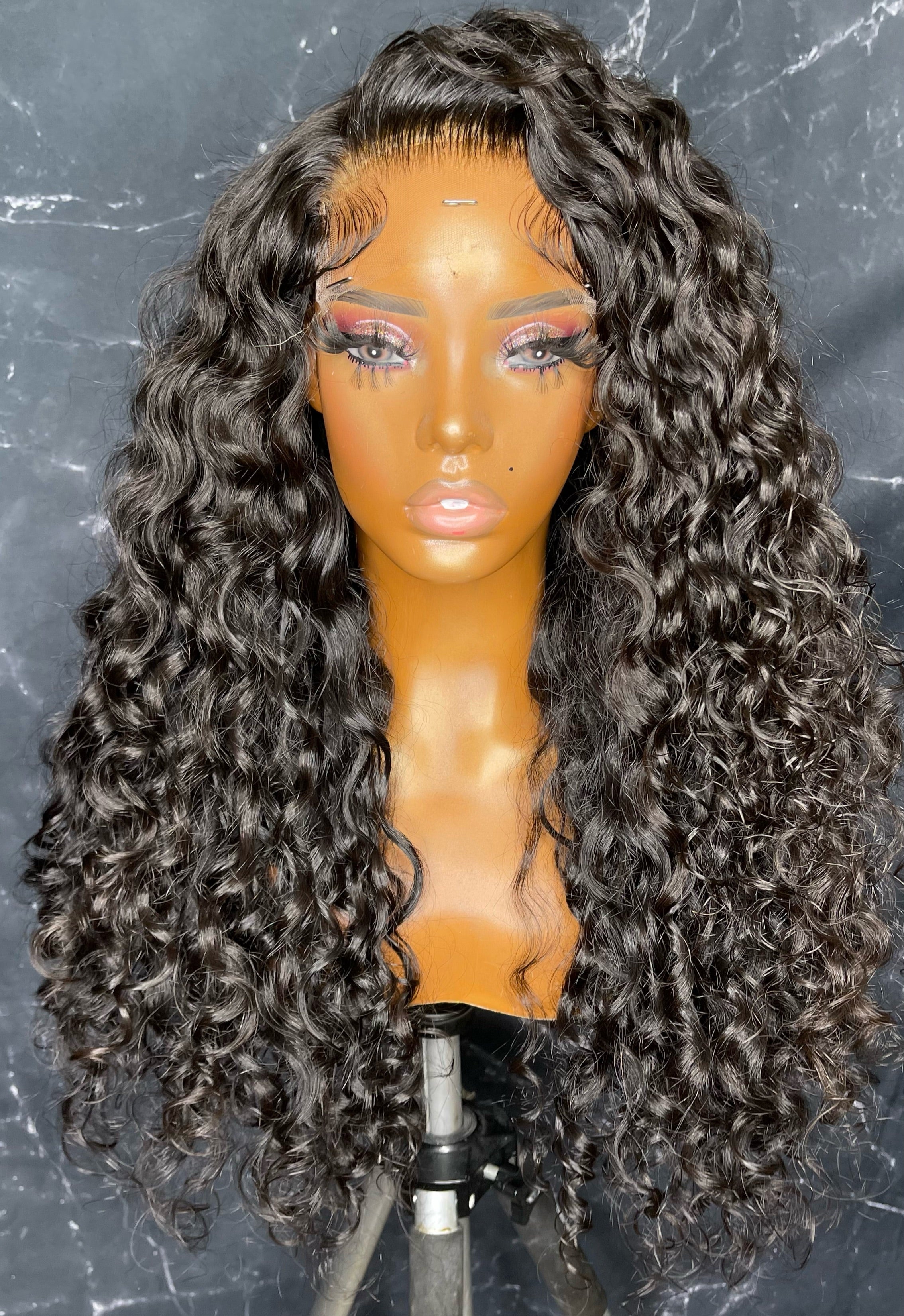 SALE Custom Closure Wig Indian Curly Hair