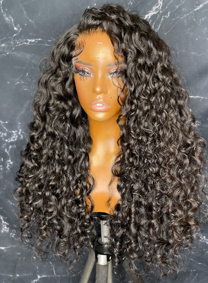 Custom Closure Wig: Indian Curly Hair