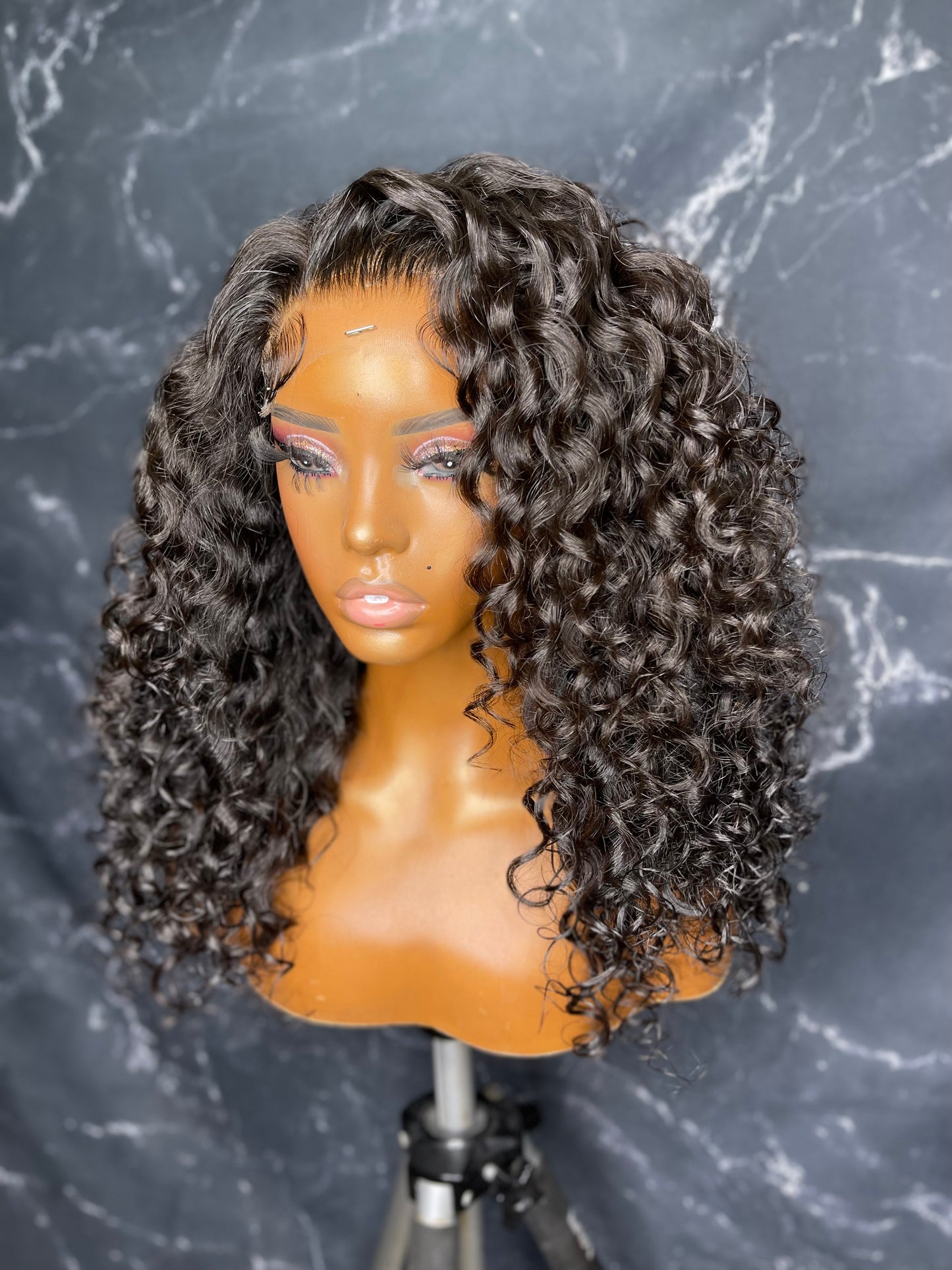 Custom Closure Wig: Indian Curly Hair